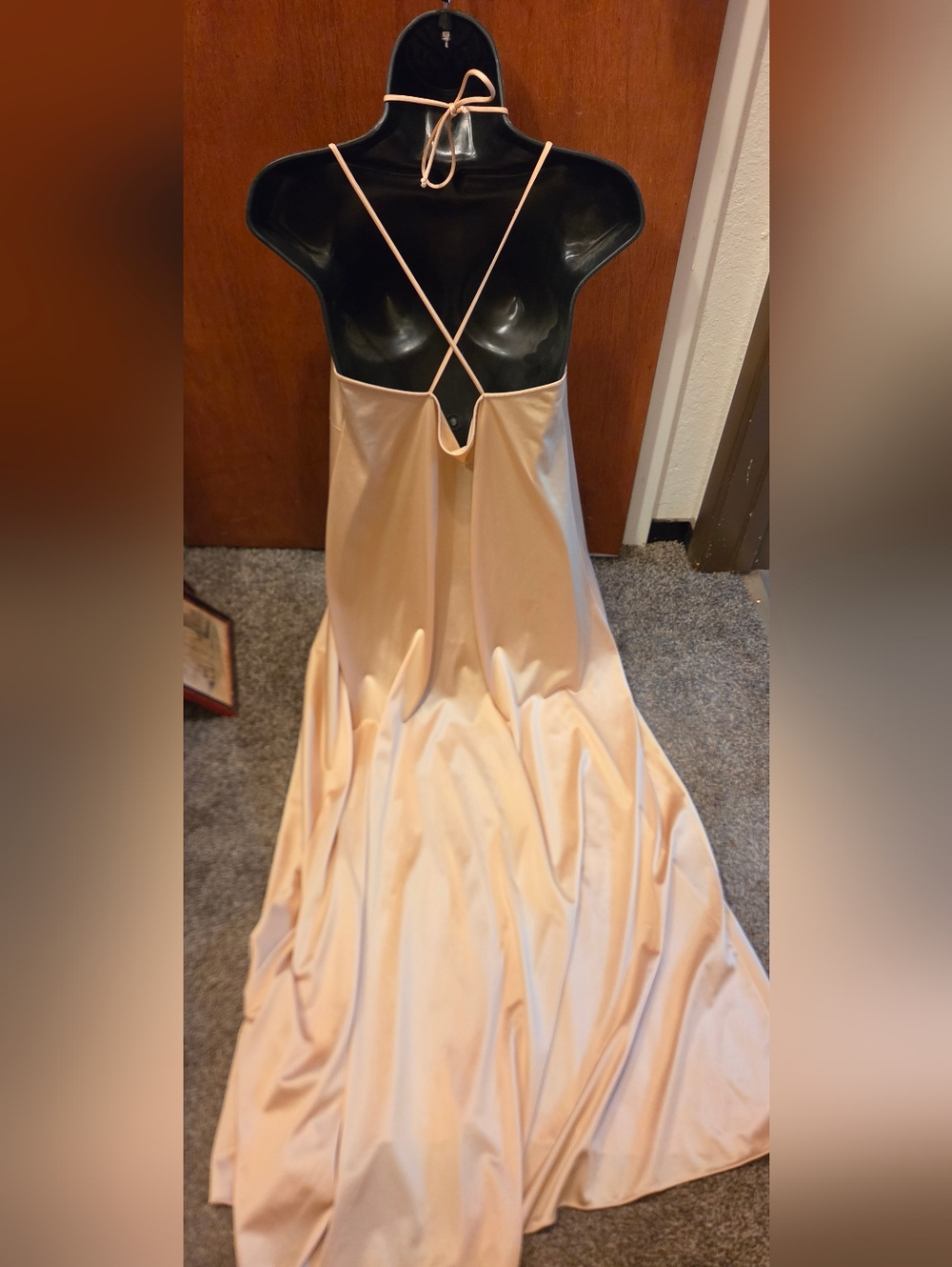 Vintage 70's JC Penny Elegant Cream Slip Chemise Dress SzM - Picture 9 of 12